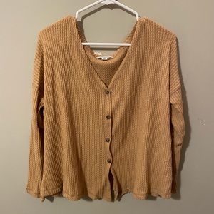 Yellow button sweater/cardigan